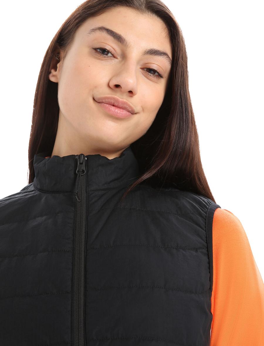 Women's Icebreaker MerinoLoft™ Vest Black / Jet Heather | CA 1390RVDW